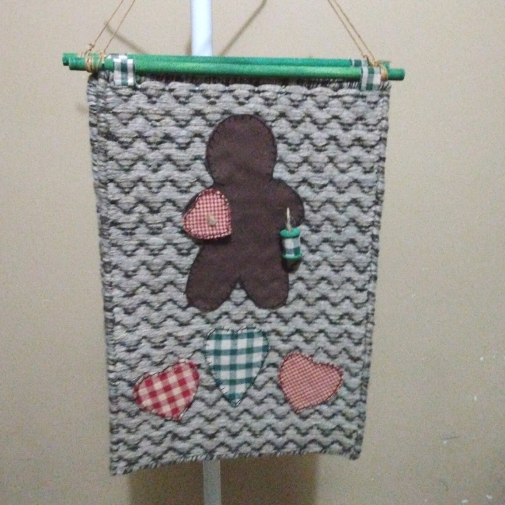 Country Gingerbread Boy Wall Hanging
